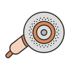 Grinding wheel icon design.