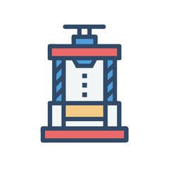 Heavy hydraulic press icon design.