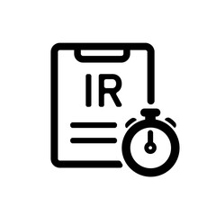 IR ( investor relations ) vector icon illustration