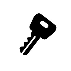 Key silhouette vector icon illustration