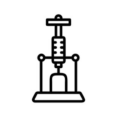 Hydraulic press icon design.