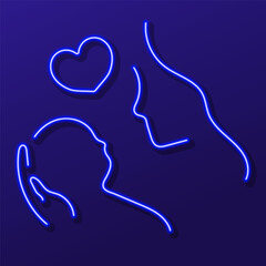 mother's day neon sign, colorful modern design trends on black background. Vector illustration.