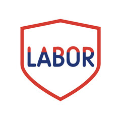Labor shield icon design.