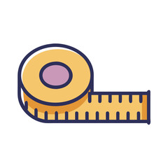 Measuring tape icon design.