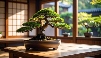 bonsai tree in a vase