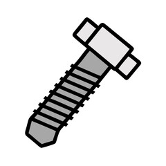 Mechanical bolt icon design.