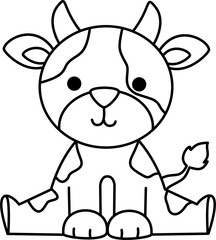 Cow Outline Coloring