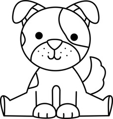 Fototapeta premium Dog Outline Coloring