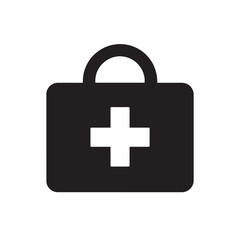 Obraz premium First aid kit icon and medical symbol vector graphic