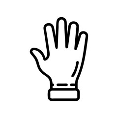 Obraz premium Protective work glove icon design.