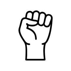 Obraz premium Raised labor fist icon design.