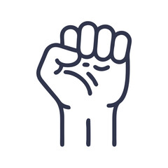 Obraz premium Raised labor fist icon design.