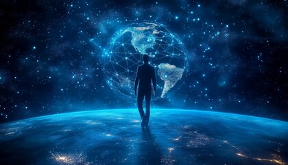Fototapeta premium Innovative Technologies Shaping the Future of Global Connectivity and Human Advancement in Society