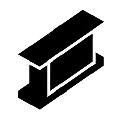 Steel beam girder icon design.