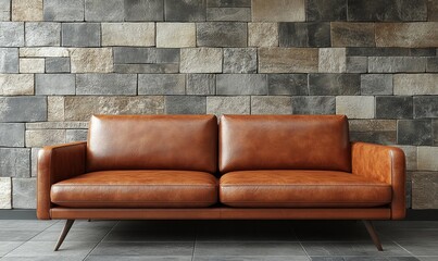 Scandinavian home interior design of a modern living room, highlighting simplicity and natural elements in a home surrounded by forest, Generative AI