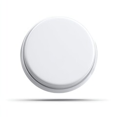 Blank, round, white object, possibly a lid or button, isolated on white background