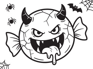 Scary Halloween Candy Monster.eps