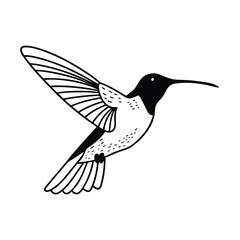 Sparrow Flying Silhouette Minimal Vector Icon