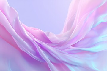 Obraz premium Elegant pastel purple cyan gradient fabric draping gracefully to create a soft and dreamy atmosphere