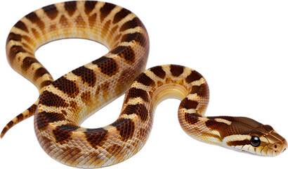 Obraz premium A photorealistic illustration of a snake with beautiful diamond patterns, showcasing its winding body and sharp, curious eyes.