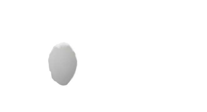 A single ovalshaped egg isolated on a plain transparent background, representing a simple and clean element for design