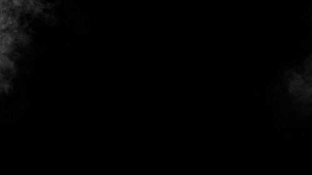 Fog, Cloud, Vape, Blacke and white smoke, can be used as alpha, vapour, isolated over black background