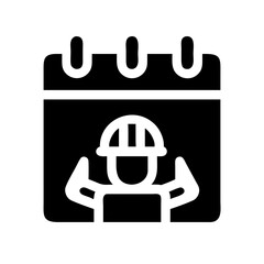 Worker day celebration icon design.