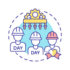 Worker day celebration icon design.