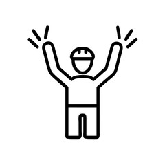 Worker day celebration icon design.
