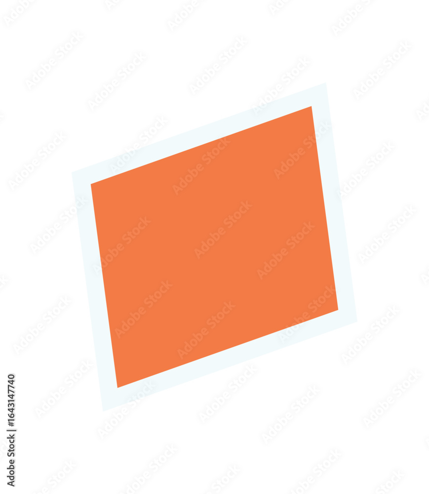 Wall mural modern abstract square element sticker. a minimalistic abstract shape figure. bold element of brutal