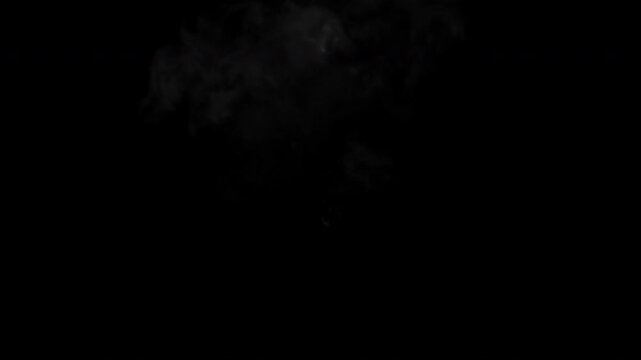 Fog, Cloud, Vape, Blacke and white smoke, can be used as alpha, vapour, isolated over black background