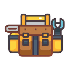 Worker's tool belt icon design.