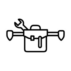 Worker's tool belt icon design.