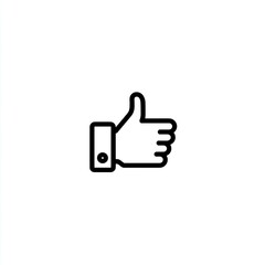 Simple black outline hand giving a thumbs-up gesture