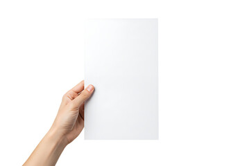 Obraz premium Hand holding blank white paper