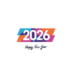 Modern Colorful 2026 Happy New Year Typography Design