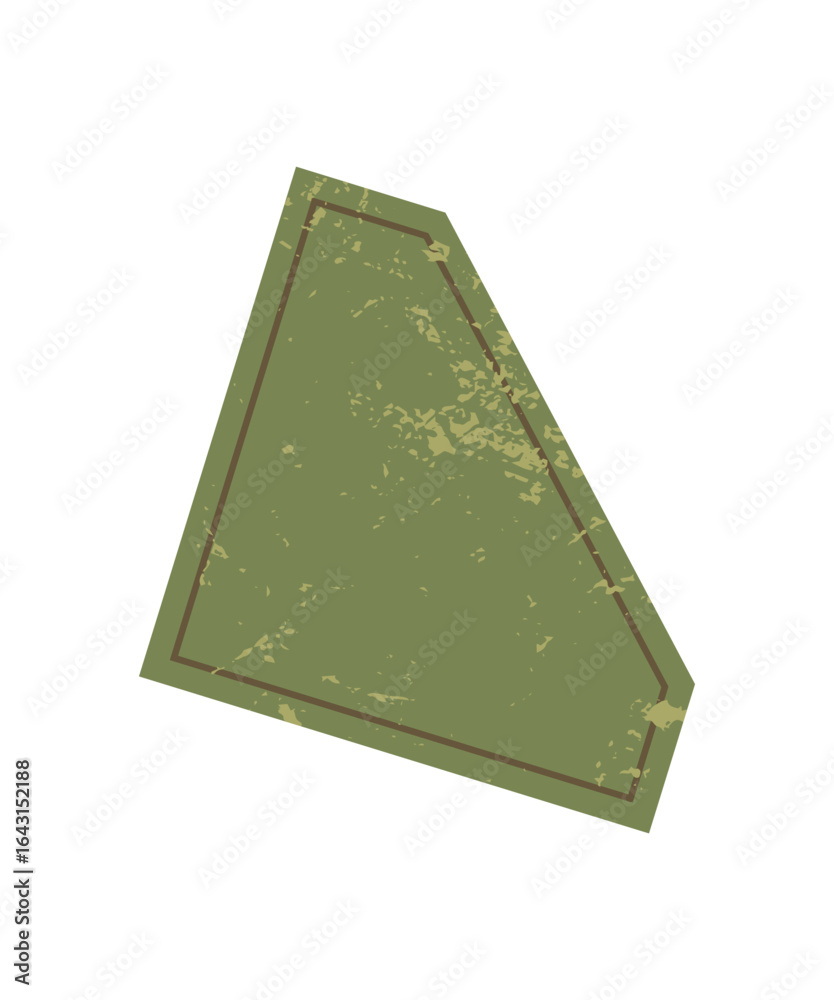 Wall mural brutalist abstract shape with grunge texture. modern flat figure and icon represent brutalism in a b