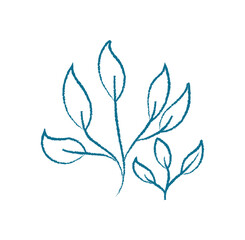 Aquatic seaweed silhouette sketch. A flat depiction of underwater flora. Undersea plant life, doodle style, perfect for summer themes and marine designs.