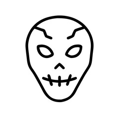 Obraz premium Cursed mask icon design.