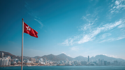 Stunning Hong Kong cityscape with iconic skyline vibrant waterfront modern skyscrapers scenic harbor views and dynamic urban architecture