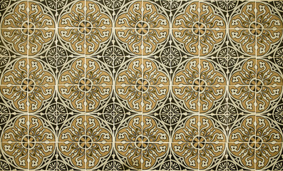 Traditional Portuguese tiles or azulejos. Perfect vintage background.