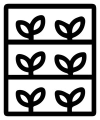 Vertical garden icon illustrating modern farming and sustainable food production