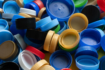 Close up plastic bottles for recycling to conserve the environment, recycling, reuse, garbage disposal, save the world concept