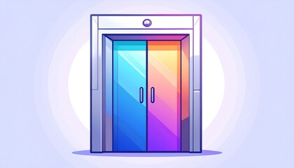 Modern elevator illustration