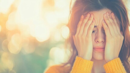 Feeling overwhelmed as sunlight filters through trees at sunset