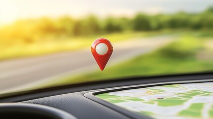 Car dashboard gps navigation accurate positioning and route guidance for seamless travel