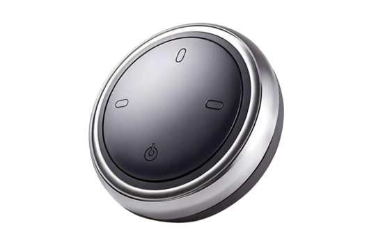 Air conditioner control button. AC car button isolated on white. 3d rendering
