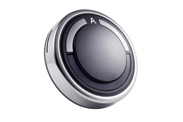 Air conditioner control button. AC car button isolated on white. 3d rendering

