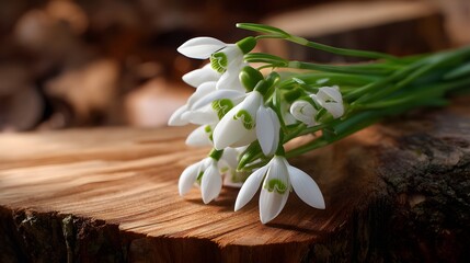 snowdrops in a basket