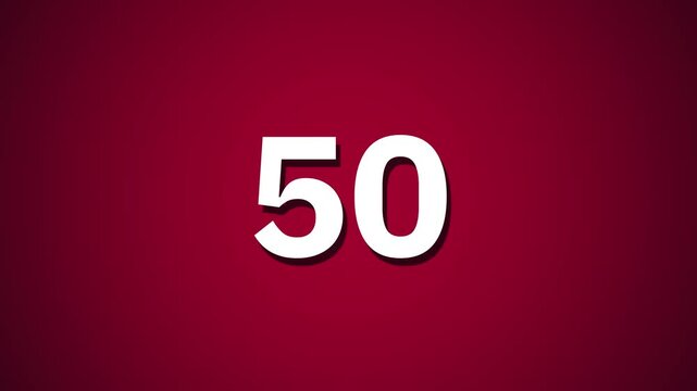 Numbers Counting Down 4K Seamless Countdown Timer Animation for Video and Digital Displays